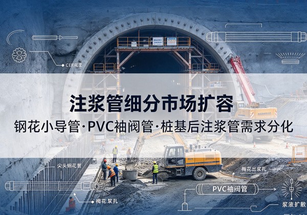洪江注浆管细分市场扩容，隧道钢花小导管、PVC 袖阀管、桩基后注浆管需求分化